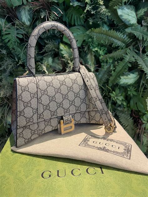 balenciaga x gucci hourglass bag|gucci and balenciaga collab bag.